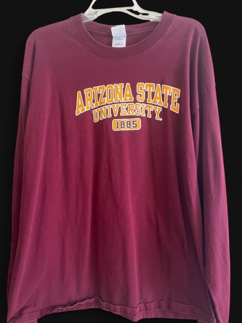 Vintage Gildan Arizona State University long sleeve Tee with font/sleeve logo